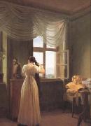 Georg Friedrich Kersting Woman before a Mirror (mk10) USA oil painting artist
